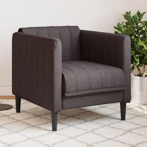 vidaXL Sessel Dunkelbraun Stoff, Füllung: Schaumstoff, 372598