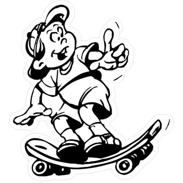 Stein HGS Hartschaum-Schild Kinderfigur mit Skateboard, einfarbig, 15097