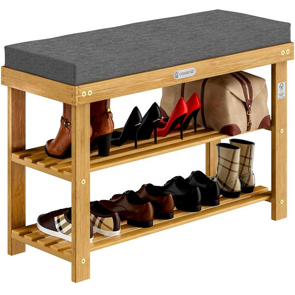 casaria Schuhbank FSC Akazienholz 90x30x48cm, 109679