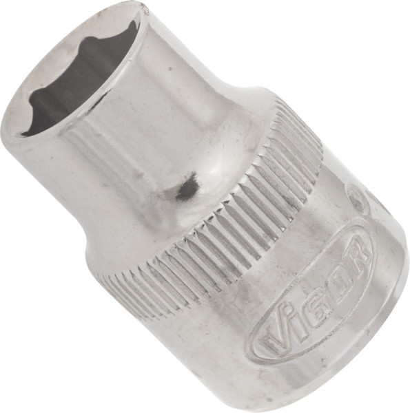 VIGOR Steckschlüsseleinsatz, Vierkant hohl 10 mm (3/8 Zoll), Außen-Sechskant Profil, 9 mm, V2275N