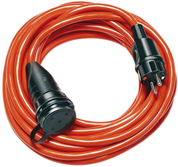 Brennenstuhl BREMAXX Verlängerungskabel (20m Kabel in orange, Einsatz im Außenbereich IP44, bis -35 °C, Öl- und UV-beständig), VE: 2 Stück, 1161640