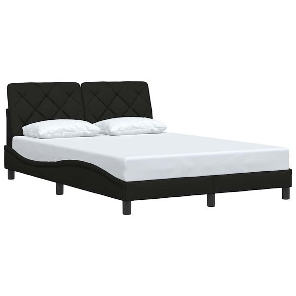 vidaXL Bettgestell ohne Matratze Schwarz 120x200 cm Stoff, 3310589