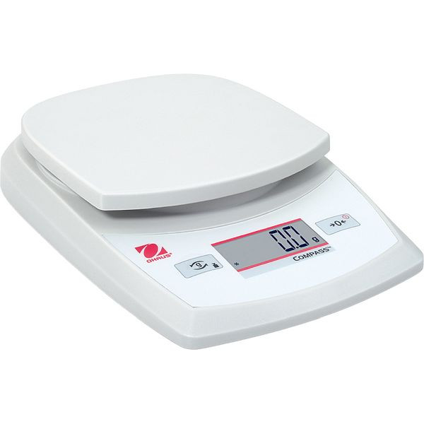 OHAUS Portable Küchenwaage Kapazität 0,62 kg, Teilung 0,1 g, Abmessung 144 x 205 x 41 mm (BxTxH), KK2209062