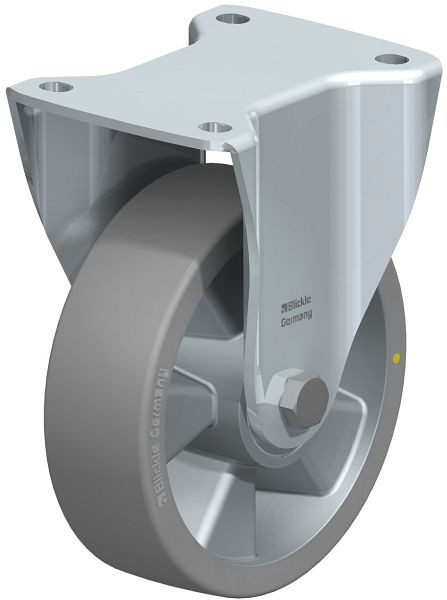 Blickle BH-ALTH 160K-AS Stahlblech-Bockrolle, Schwerlast-Ausführung, mit Anschraubplatte, Blickle Extrathane®, Grau, 646877