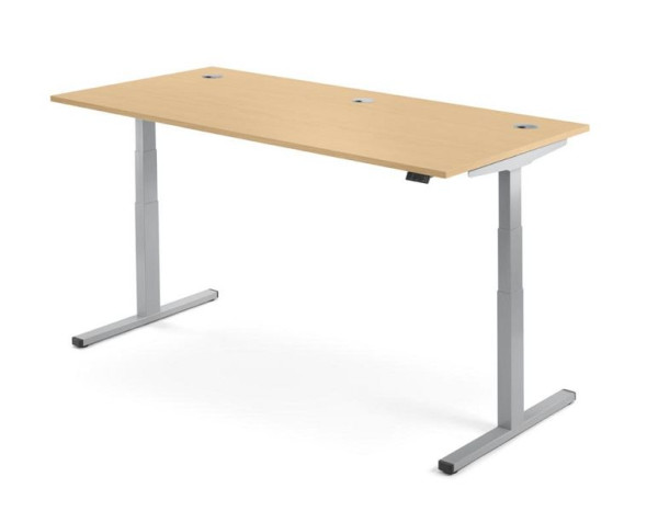 Deskin Höhenverstellbarer Schreibtisch T1000 MULTI MODUL, Buchedekor, B 2000 x T 1000 x H 650 - 1300 mm, 360258