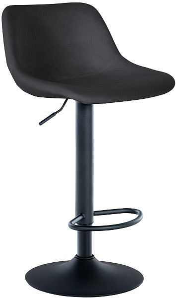 CLP Barhocker Loft Samt, schwarz, 321072, 4251756480486