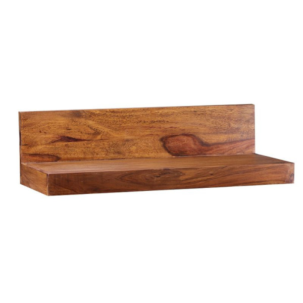 Wohnling Wandregal MUMBAI Massivholz Sheesham 60 cm, Landhaus-Stil, Echt-Holz, Natur-Produkt, WL1.572