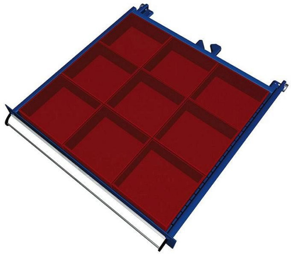 KLW Einteilungsmaterialsatz für Schubladen ab Fachhöhe 50 mm (Boxenhöhe 26 mm) in SEA - Schrank, Schrankgröße 572 x 605 mm B x T, SEA-B10-026