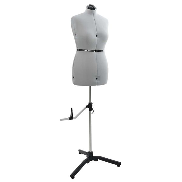 vidaXL Verstellbare Kleiderform für Damen Grau M Samt, 42018607