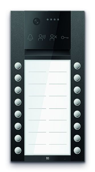 TCS Türkontrollsystem PES PRO IP Video Außenstation 16T 2 Spalten AP RAL7016 anthrazitgrau, AVA420216-0017