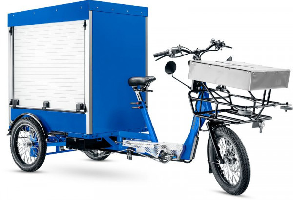 Draisin Schwerlast-Dreirad MADEIRA mit Motor und Transport-Container, Zusatz-Akku mit 14,25 Ah / 500 Wh, 500100201980-H-Container-Akku