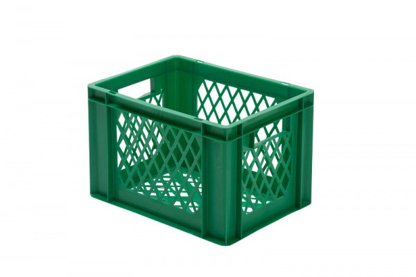 LA-KA-PE TK 400/270-2, Transport-Stapelkasten, grün, Wände und Boden durchbrochen, VE: 4 Stück, 07400 22 23