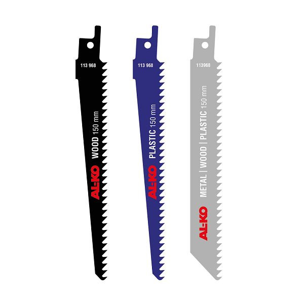 AL-KO Ersatzsägeblätter zur Akku-Säbelsäge PS 1815 (1xHolz,1xMetall,1xPlatik), 113968