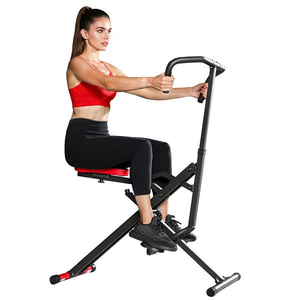 SPORTNOW Trainingsmaschine, verstellbar, Metallrohre, Pedale, klappbar, Rot, A90-407V00RD
