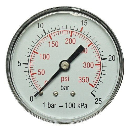 AEROTEC Manometer 15 bar 50 mm - 1/4 Zoll AG hinten, 9052063-PS
