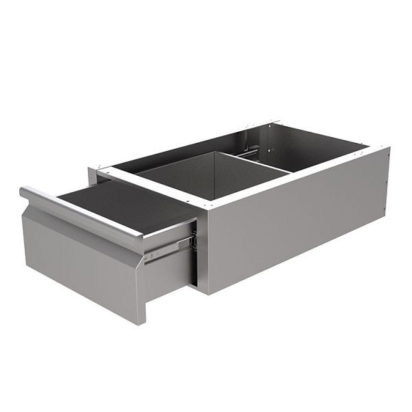 Gastro-Inox Edelstahl Schublade-Unterbaumodul, 400x680x200mm, geeignet für Tische mit einer Tiefe von 70 cm, 301.703