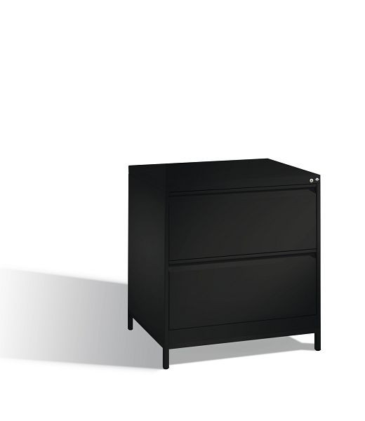 C+P Hängeregistraturschrank Acurado, H733xB787xT590mm, Farbe: Schwarzgrau, Griffleiste, 12912-312 S10079