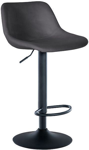 CLP Barhocker Loft Samt, dunkelgrau, 321073, 4251756480493