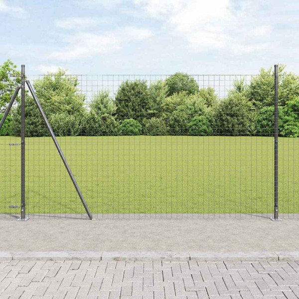 vidaXL Zaunpfosten, VE: 26 Stück, Silber 3.2 x 3.2 x 88.5 cm Stahl, 3350251