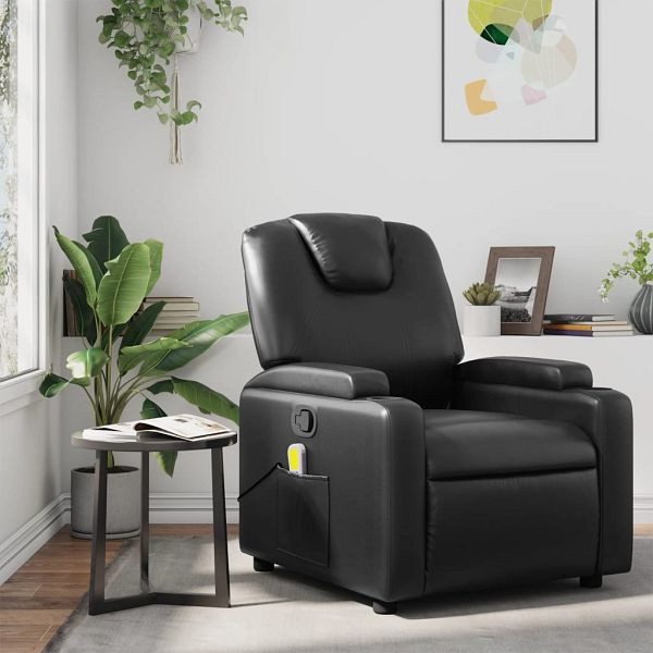 vidaXL Massagesessel Schwarz Kunstleder, 372396, 8721012200425
