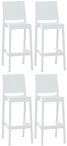 CLP Barhocker Maya, weiß, VE: 4 Stück, 325193, 4255716338985