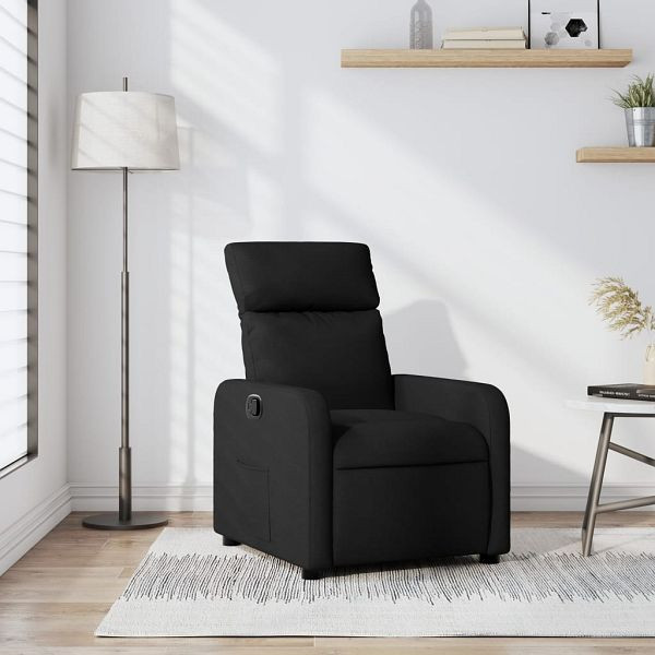 vidaXL Relaxsessel Schwarz Stoff, Top-Qualität, Metall, Sperrholz, 374167