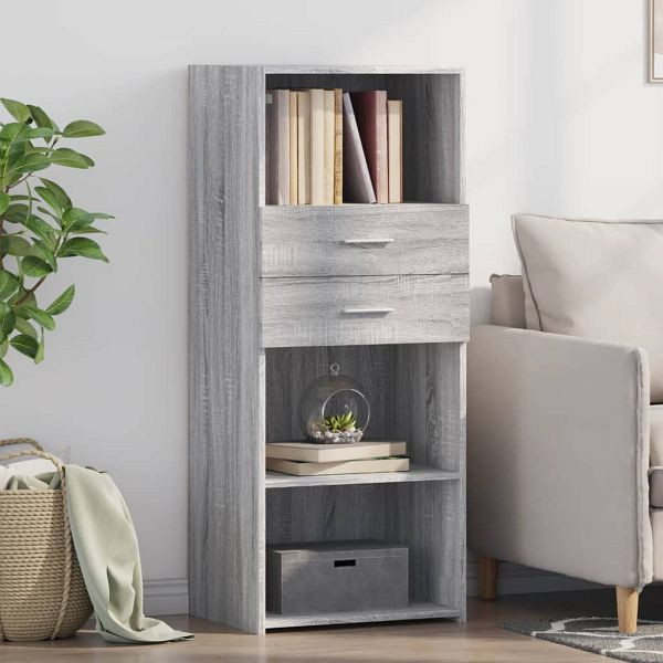 vidaXL Highboard Grau Sonoma 50x42,5x124 cm Holzwerkstoff, 846178