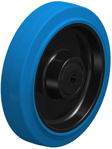Blickle POEV 200/12KD-SB Rad aus Elastik-Vollgummi, Blau, 658153