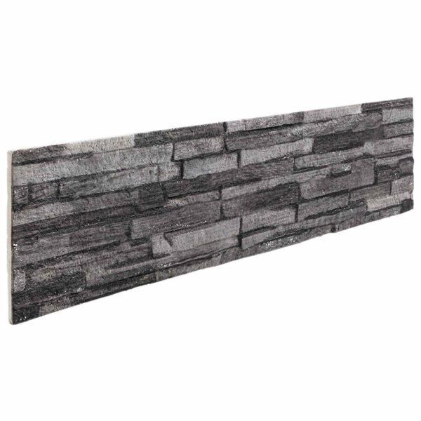 vidaXL Wandpaneele 10-teilig Anthrazit 100 x 25 cm EPS-Schaum, 42046110