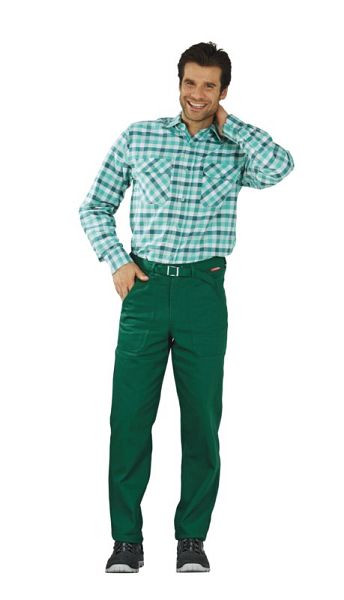 Planam Hemden Countryhemd 1/1 Arm, grün kariert, Größe 37/38, 0482037