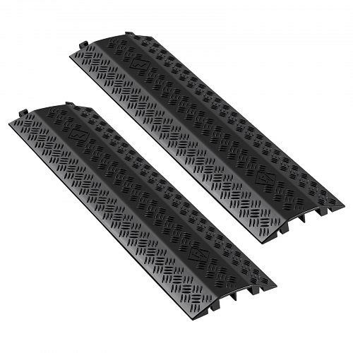 VEVOR Kabelbrücke 975 mm, 7938 kg Achslast, PP-Überfahrschutz, Stolperschutz, für hohe Schwellen, 2er-Pack, XKCDLBHPDPVCSZDQX001V0