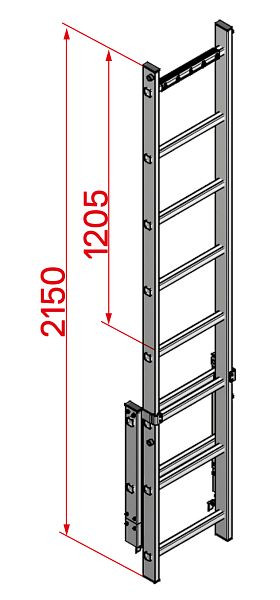 HYMER Ausziehbare Einstiegshilfe, Aluminium, 0053345, 4019502342774