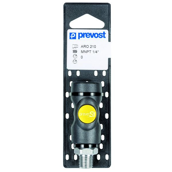 Prevost Kupplung mit zylindrischem Außengewinde Aro210 auf Lochplatte G 1/2, ASI 061153CP