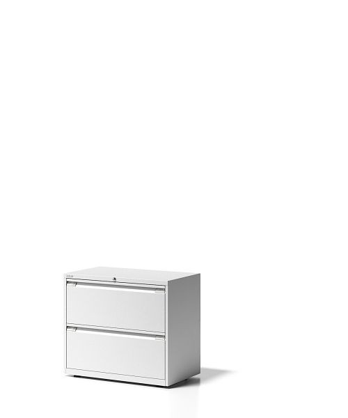 Bisley Schubladenschrank Essentials, 2 Schubladen à H 304 mm, verkehrsweiß, YESF0807696
