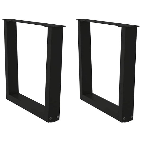vidaXL Esstisch Beine V-Form 2 Stück Schwarz 60x(42-43,3) cm Stahl, 4012632