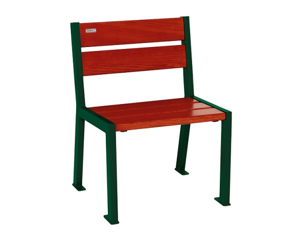 Procity Stuhl Silaos 5 Holzlatten, Ohne Armlehne, Holz & Stahl, Mahagoni/RAL 6005, 209500.6005.ACAJ