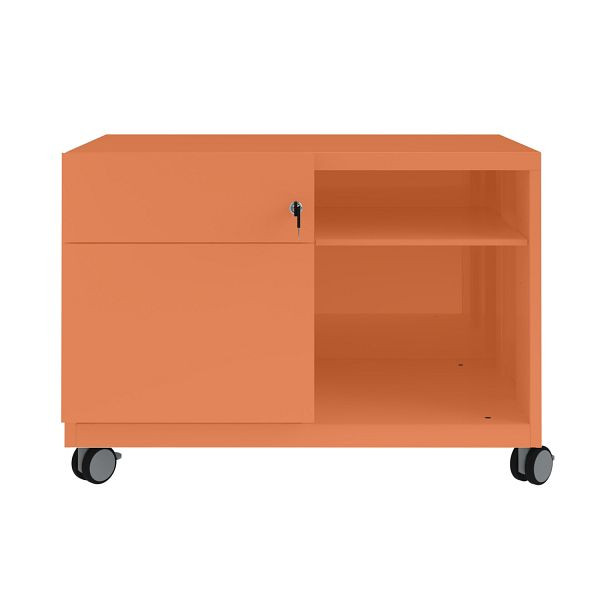 Bisley Caddy Note™, Schubladen und Ziehgriff links, 603 orange, CADM08LH603
