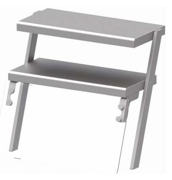 Stalgast Doppel-Aufsatzbord mit Glas-Hustenschutz, Wärmelampe und Beleuchtung 1100x540x700 mm für Speisenausgabesysteme, ZS11106
