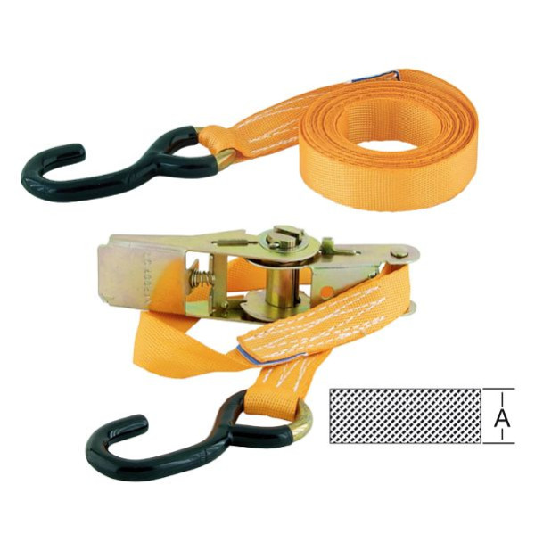 Vormann Zurrgurt Ratsche+S-Haken 25 mm, 4 Meter, 008116250O