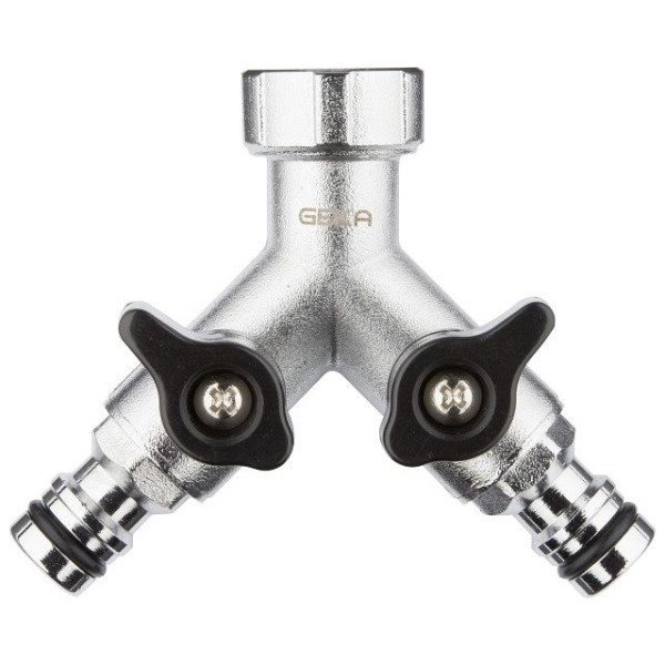 GEKA plus Zweiwegeventil Stecksystem IG G3/4 Messing Chrom Karte, VE: 5 Stück, 46.0431.8