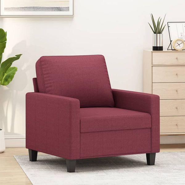 vidaXL Sessel Weinrot 60 cm Stoff, 359153, 8721012138797