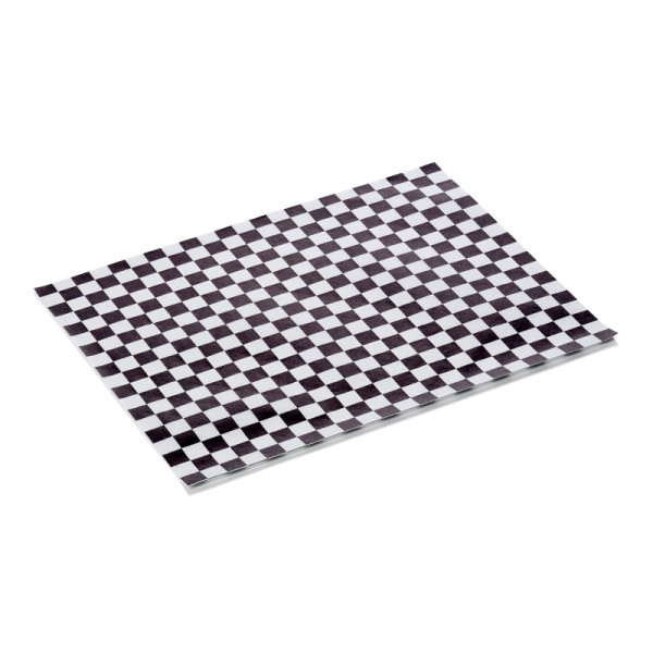 WAS Burgerpapier Schwarz Weiss Set WRAP & GO, 25 x 20, Set á 1000 Stück, Fettpapier, 9995225