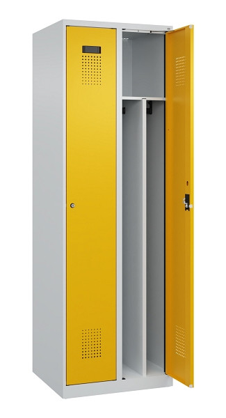 C+P Spind Evolo PLUS, 2 Abteile, 1850x600x500mm, 7035/1004, Verschluss Zylinderschloss, 049000-20F S10027