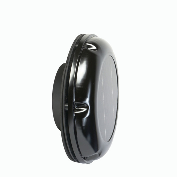 WATTSTUNDE AERO Solarlüfter mit Akku rund, schwarz, 701-1005