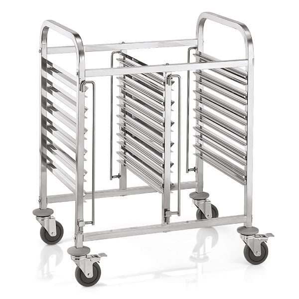 WAS Regalwagen GN 1/1 für 12 Behälter, 55 x 74 x 100, cm, Chromnickelstahl, 1952532