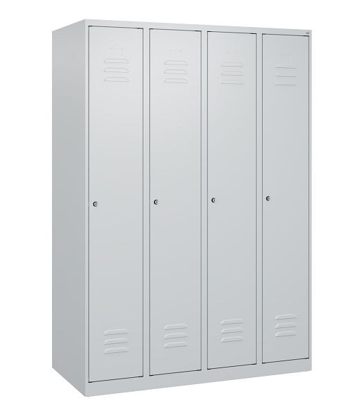 C+P Umkleidespind Classic PLUS, 4 Abteile, 1700x1200x500mm, 7035/7035, Zylinderschlösser, 0800007-40 S10014