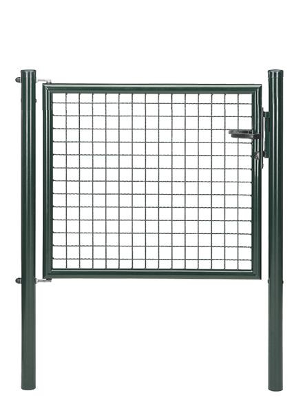 Alberts Wellengitter-Einzeltor, Stahl, zinkphosphatiert anthrazit-metallic, zum Einbetonieren, 1250 mm x 1000 mm, Pfostenlänge: 1500 mm, 650162