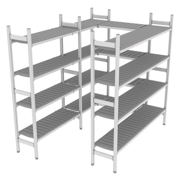 NordCap Regalsystem Z 170-290 / 174-294, 1075 / 850 / 700 / 1675 x 375 x 1850 mm, 528901054