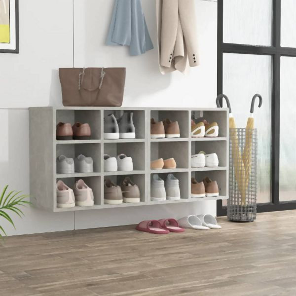 vidaXL Schuhregale 2 Stk. Betongrau 52,5x30x50 cm, 808693