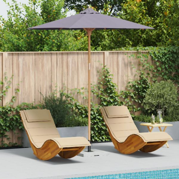 vidaXL Gartenparasol Dunkelgrau 240x260 cm aus Bambus, 4108087